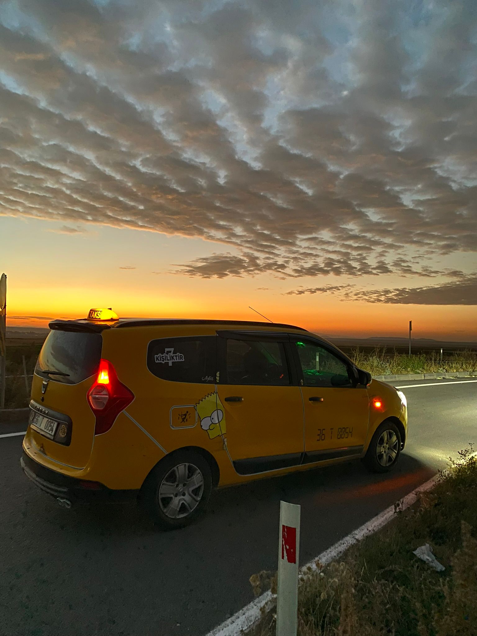 Kars merkez taksi aracı şehir içinde